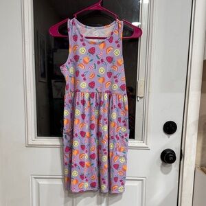 Wonder Nation Purple Fruit Print Kids Dress